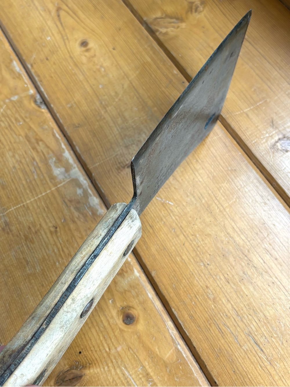 Antique Briddell Carbon Steel Cleaver - Picture 8 of 12